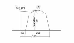 Outwell Milestone Dash Drive Away Awning -Outdoorworlddirect Sales Store 111099 milestone dash drawing other5