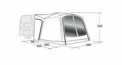 Outwell Milestone Dash Drive Away Awning -Outdoorworlddirect Sales Store 111099 milestone dash drawing perspective2