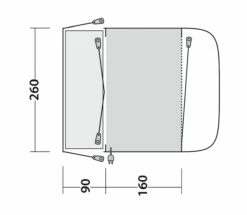 Outwell Newburg 160 Poled Drive Away Awning -Outdoorworlddirect Sales Store 111101 newburg 160 drawing floorplan3