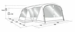 Outwell Mountain Lake 5ATC Tent (2022) -Outdoorworlddirect Sales Store 111198 mountain lake 5atc drawing perspective2