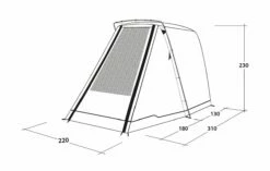 Outwell Sandcrest L Awning -Outdoorworlddirect Sales Store 111240 sandcrest l drawing perspective2