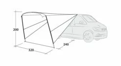 Outwell Touring Canopy Poled 13 Outwell Touring Canopy Poled -Outdoorworlddirect Sales Store 111252 touring canopy drawing perspective2