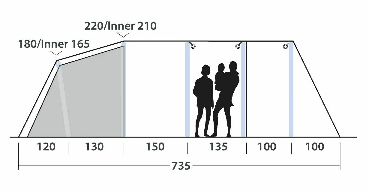 Outwell Wood Lake 6ATC Tent (2022) 7 Outwell Wood Lake 6ATC Tent (2022) - Image 5