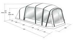 Outwell Jacksondale 5PA Tent (2022) -Outdoorworlddirect Sales Store 111269 jacksondale 5pa drawing perspective2