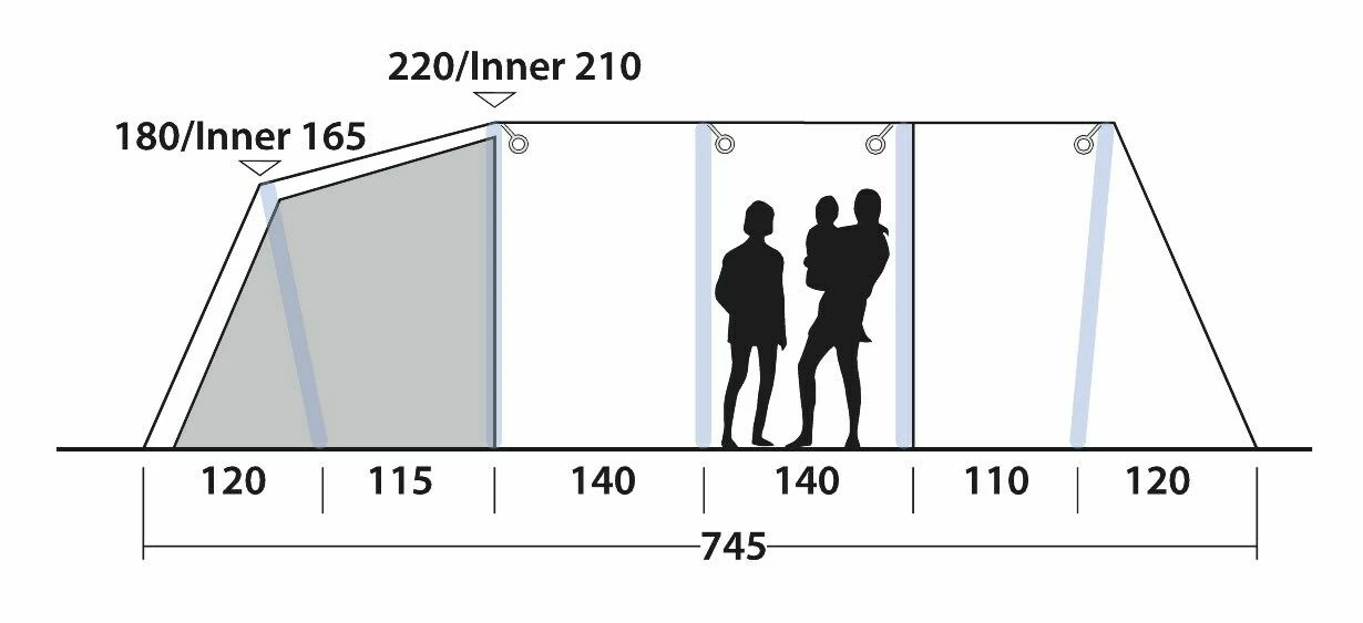 Outwell Queensdale 8PA Tent (2023) 7 Outwell Queensdale 8PA Tent (2023) - Image 5