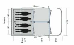 Outwell Springville 4SA Tent (2023) 21 Outwell Springville 4SA Tent (2023) -Outdoorworlddirect Sales Store 111275 springville 4sa drawing floorplan3