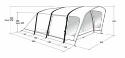 Outwell Springville 4SA Tent (2023) 24 Outwell Springville 4SA Tent (2023) -Outdoorworlddirect Sales Store 111275 springville 4sa drawing perspective2