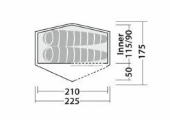 Robens Starlight 2 Tent (2022) -Outdoorworlddirect Sales Store 130259 starlight 2 drawing floorplan3