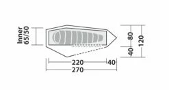 Robens Arrow Head 1 Tent (2023) -Outdoorworlddirect Sales Store 130272 arrow head drawing floorplan3 1