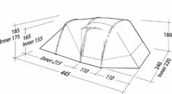 Robens Double Dreamer 4 Tent (2023) -Outdoorworlddirect Sales Store 130278 double dreamer 4 drawing perspective2