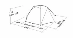 Robens Boulder 3 Tent (2023) -Outdoorworlddirect Sales Store 130290 boulder 3 drawing perspective2