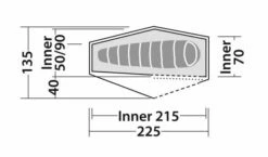Robens Chaser 1 Tent (2022) -Outdoorworlddirect Sales Store 130315 chaser 1 drawing floorplan25
