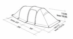 Robens Nordic Lynx 3 Tent (2023) -Outdoorworlddirect Sales Store 130323 nordic lynx 3 drawing perspective2