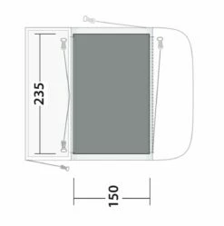 Outwell Newburg 160 Flat Woven Carpet -Outdoorworlddirect Sales Store 170864 flat woven carpet newburg 160 drawing floorplan2