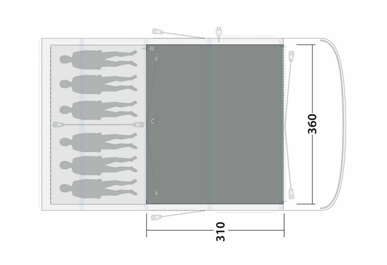 Outwell Hayward Lake 6ATC Flat Woven Carpet 4 Outwell Hayward Lake 6ATC Flat Woven Carpet - Image 2