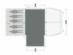 Outwell Mountain Lake 5ATC Flat Woven Carpet -Outdoorworlddirect Sales Store 170890 flat woven carpet mountain lake 5atc drawing floorplan2