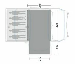 Outwell Oakdale 5PA Flat Woven Carpet -Outdoorworlddirect Sales Store 170892 flat woven carpet oakdale 5pa drawing floorplan2