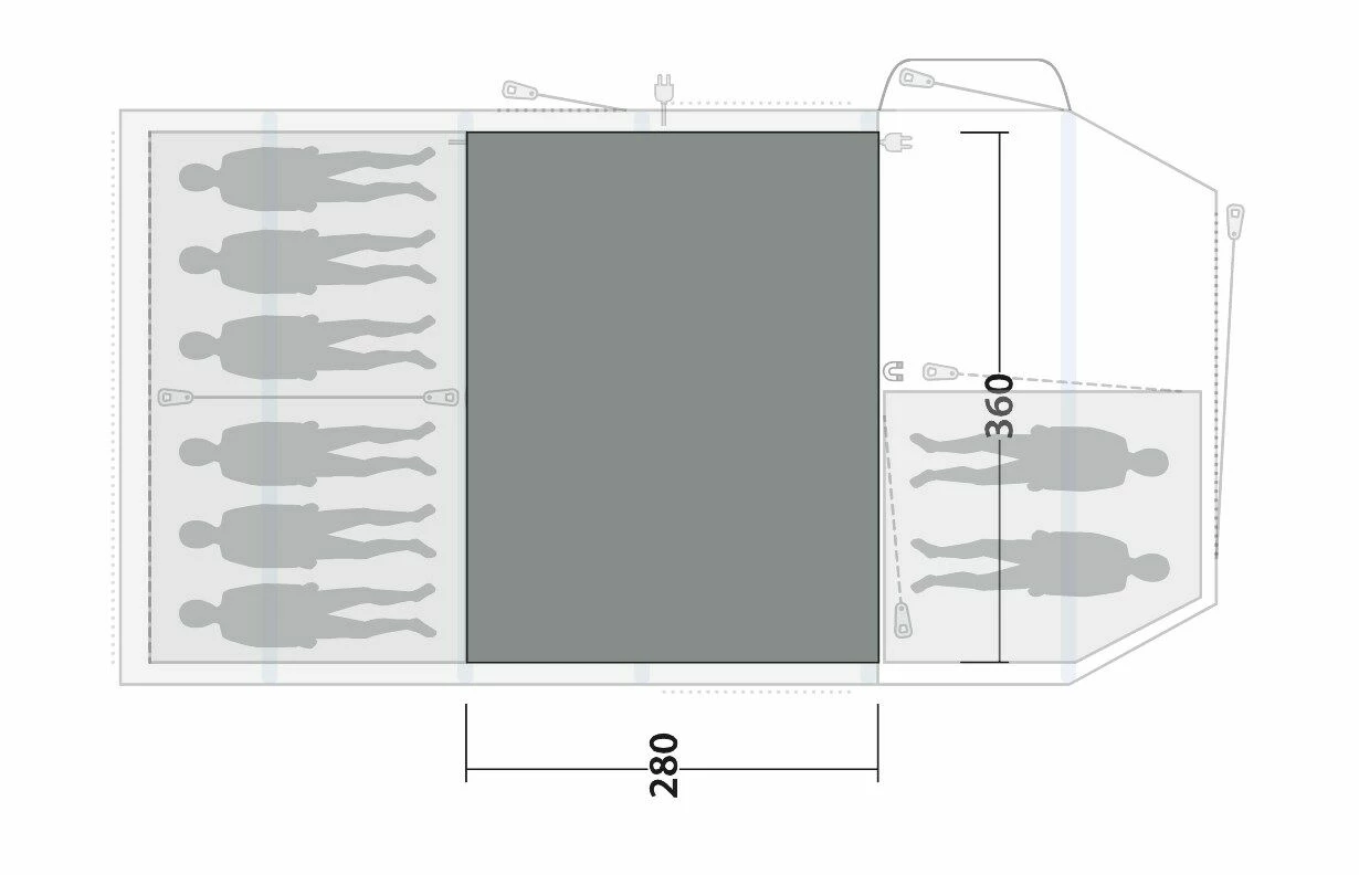 Outwell Knightdale 8PA Flat Woven Carpet 5 Outwell Knightdale 8PA Flat Woven Carpet - Image 3
