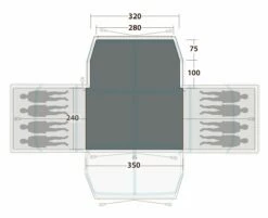 Outwell Grandville 8SA Flat Woven Carpet -Outdoorworlddirect Sales Store 170908 flat woven carpet grandville 8sa drawing floorplan2