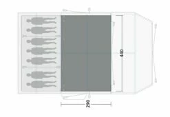 Outwell Knoxville 7SA Flat Woven Carpet -Outdoorworlddirect Sales Store 170938 flat woven carpet knoxville 7sa drawing floorplan2