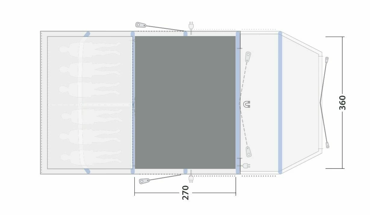 Outwell Wood Lake 6ATC Flat Woven Carpet 4 Outwell Wood Lake 6ATC Flat Woven Carpet - Image 2