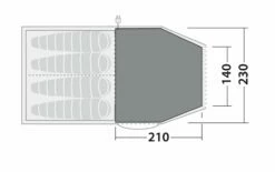 Robens Double Dreamer 4 Fleece Carpet (210*220) -Outdoorworlddirect Sales Store 190062 fleece carpet double dreamer 4 drawing floorplan2