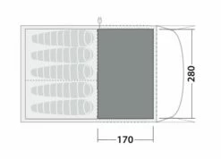 Robens Fleece Carpet Wolf Moon 5XP -Outdoorworlddirect Sales Store 190070 fleece carpet wolf moon 5xp drawing floorplan2