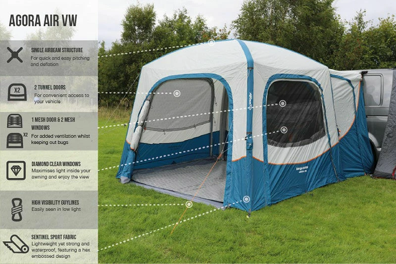 Vango Agora Air VW Awning (Moroccan Blue) 4 Vango Agora Air VW Awning (Moroccan Blue) - Image 2