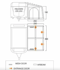 Vango Balletto Air 390 Elements Shield Caravan Awning (2023) -Outdoorworlddirect Sales Store balletto 390 floor