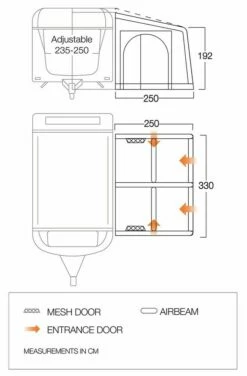 Vango Balletto Air 330 Elements ProShield Caravan Awning (2023) 13 Vango Balletto Air 330 Elements ProShield Caravan Awning (2023) -Outdoorworlddirect Sales Store balletto 330 floorplan