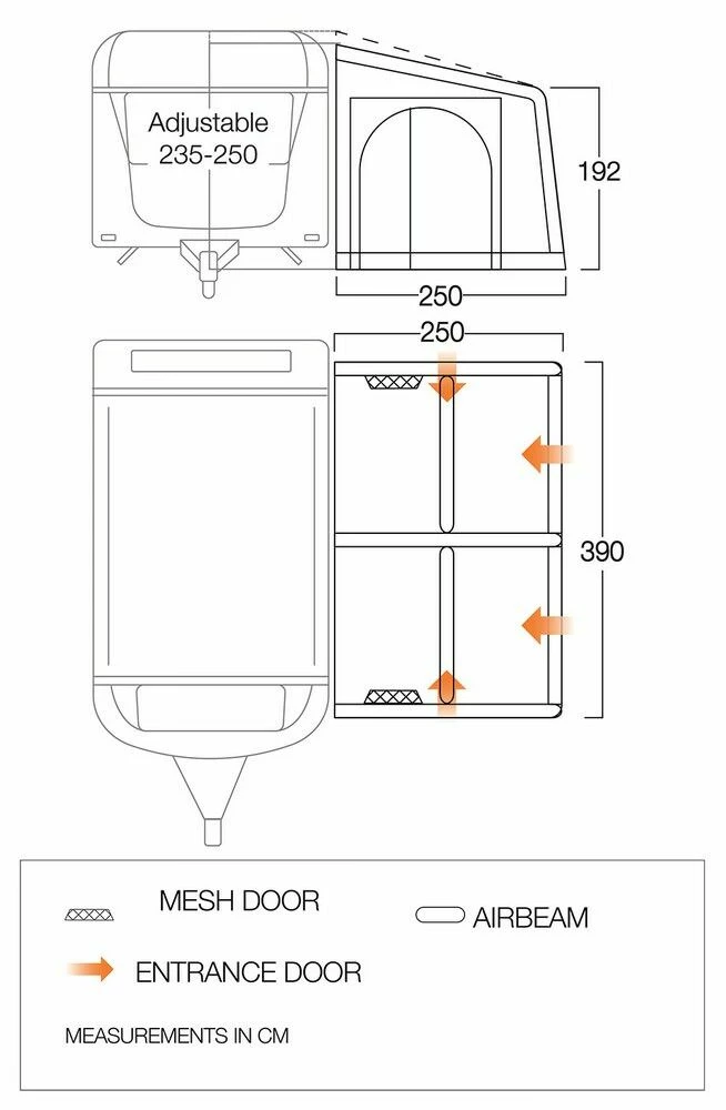 Vango Balletto Air 390 Elements ProShield Caravan Awning (2023) 5 Vango Balletto Air 390 Elements ProShield Caravan Awning (2023) - Image 3