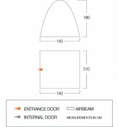 Vango Free-Standing Inner Tent (Midnight) (BR003) -Outdoorworlddirect Sales Store br003