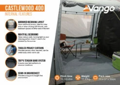 Vango Castlewood 400 Poled Tent Package (2023) -Outdoorworlddirect Sales Store castlewood 400 infographic2