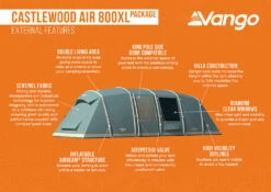 Vango Castlewood Air 800XL Tent Package (2023) -Outdoorworlddirect Sales Store castlewood air 800xl package