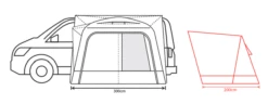 Outdoor Revolution Cayman Air Mid Awning (220-255cm) -Outdoorworlddirect Sales Store cayman air 3 1