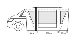 Outdoor Revolution Cayman Combo Air Mid Driveaway Awning (210-255cm) -Outdoorworlddirect Sales Store cayman combo 3