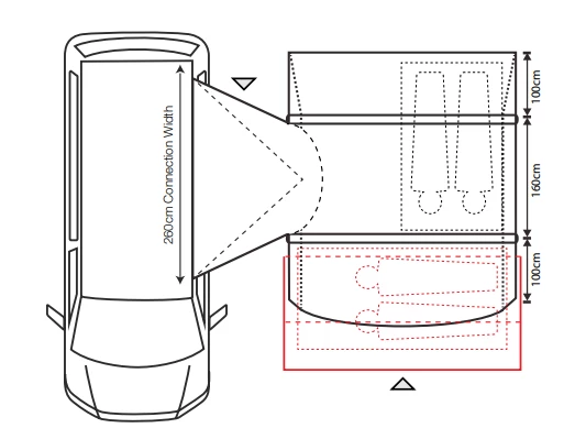 Outdoor Revolution Cayman Curl Air Mid Awning (210-255) 4 Outdoor Revolution Cayman Curl Air Mid Awning (210-255) - Image 2