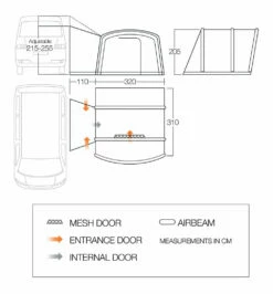 Vango Cove II Air Mid Awning (2023) -Outdoorworlddirect Sales Store cove ii air mid floorplan low
