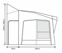 Outdoor Revolution Esprit Pro X 350M Awning (220-290cm) -Outdoorworlddirect Sales Store esprit 350 x fl1