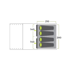 Zempire Evo TM V2 Air Tent (2023) 13 Zempire Evo TM V2 Air Tent (2023) -Outdoorworlddirect Sales Store evo tm 0197003 floor plan 001 b