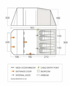 Vango Lismore 450 Poled Tent Package (2023) 12 Vango Lismore 450 Poled Tent Package (2023) -Outdoorworlddirect Sales Store floorplan lismore 450