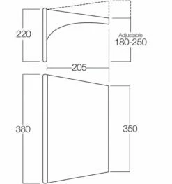 Vango AirBeam Sky Canopy 3.5m -Outdoorworlddirect Sales Store floorplan35 1