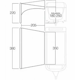 Vango AirBeam Sky Canopy 3.5m -Outdoorworlddirect Sales Store floorplan35 2