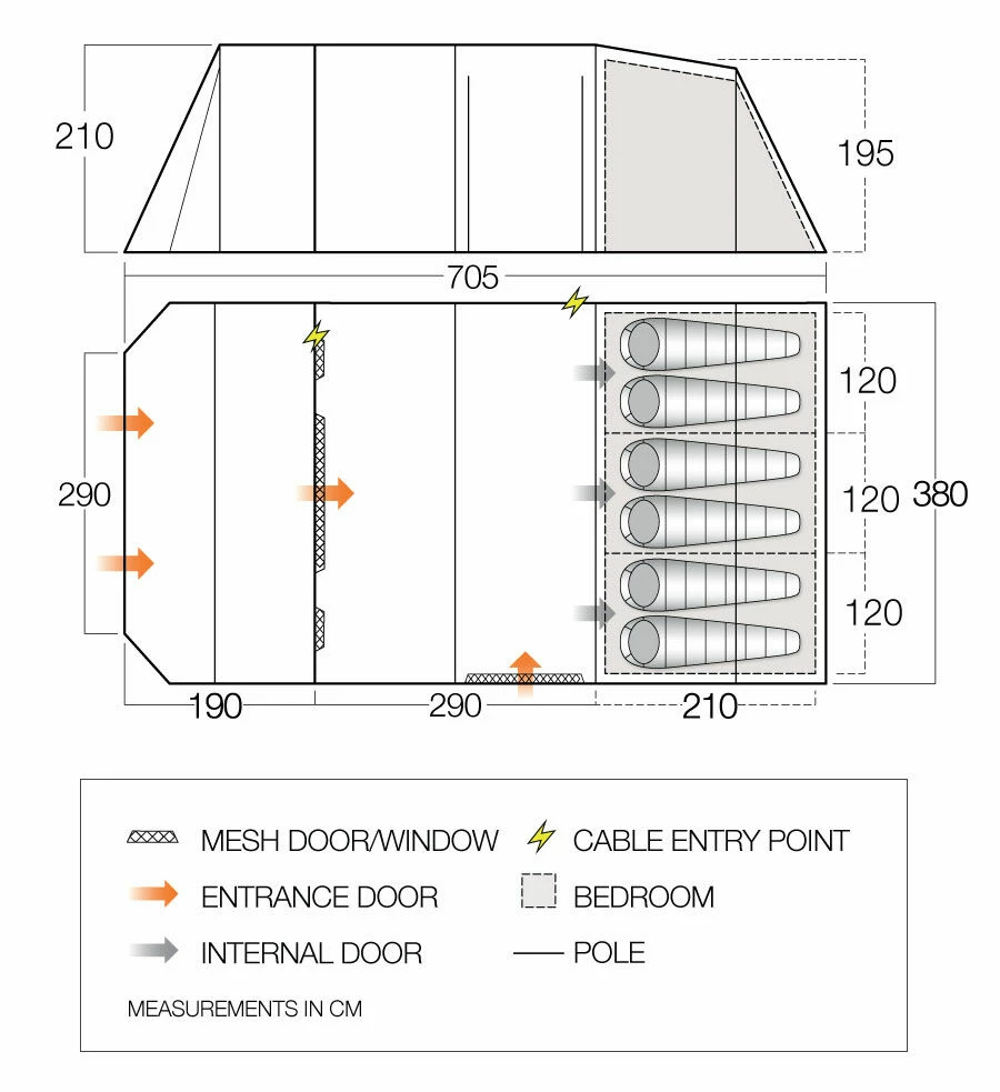 Vango Joro Poled 600XL Tent (2022) 8 Vango Joro Poled 600XL Tent (2022) - Image 6