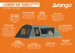 Vango Lismore Air 700DLX Tent Package (2023) -Outdoorworlddirect Sales Store lismore air 700dlx package