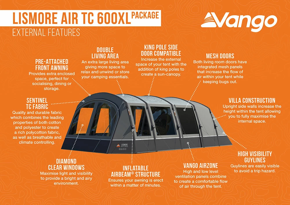 Vango Lismore Air TC 600XL Tent Package (2023) 7 Vango Lismore Air TC 600XL Tent Package (2023) - Image 5