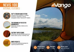Vango Nevis 100 Tent (2023) -Outdoorworlddirect Sales Store nevis 1002 small