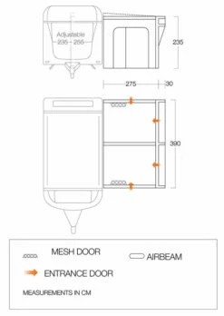 Vango Riviera Air 390 Elements ProShield Caravan Awning (2023) -Outdoorworlddirect Sales Store riviera 390 floorplan v2 low copy