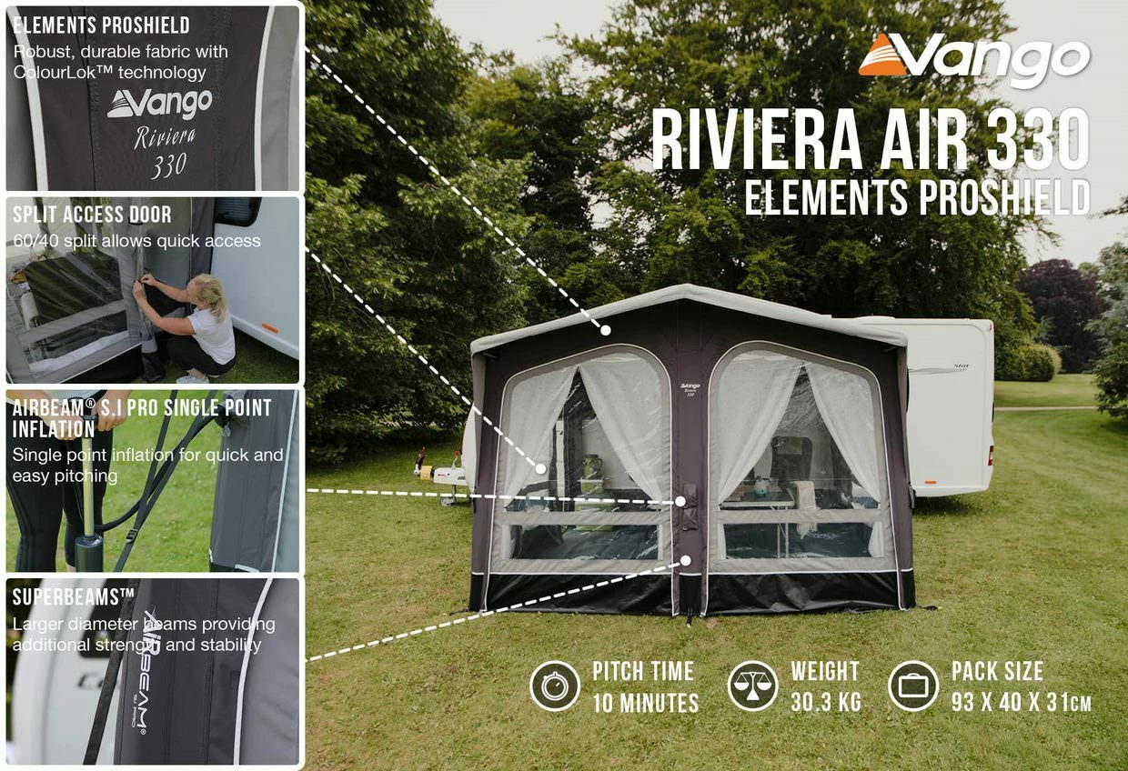 Vango Riviera Air 330 Elements ProShield Caravan Awning (2023) 7 Vango Riviera Air 330 Elements ProShield Caravan Awning (2023) - Image 5