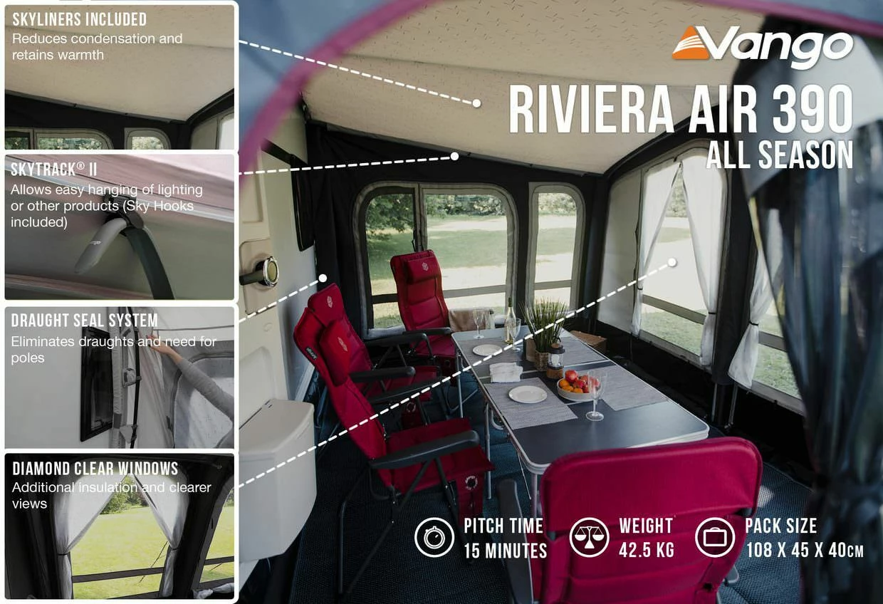 Vango Riviera Air 390 Elements All Season Caravan Awning (2023) 8 Vango Riviera Air 390 Elements All Season Caravan Awning (2023) - Image 6